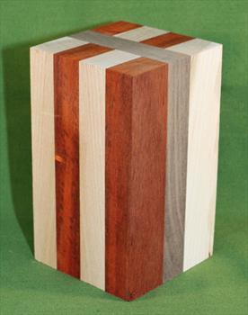 Blank #727 - Segmented Turning Blank ~ 3 1/2" x 3 1/2" x 6" ~ $19.99